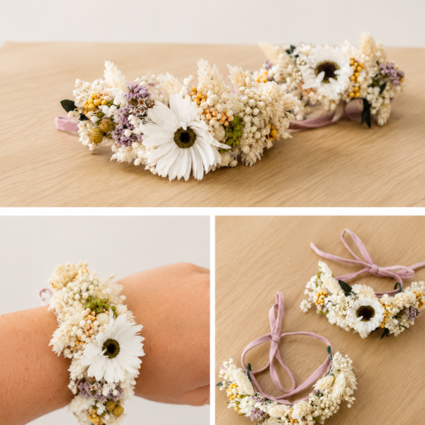 Pulseras damas con flor preservada | Vida floristería Torrevieja