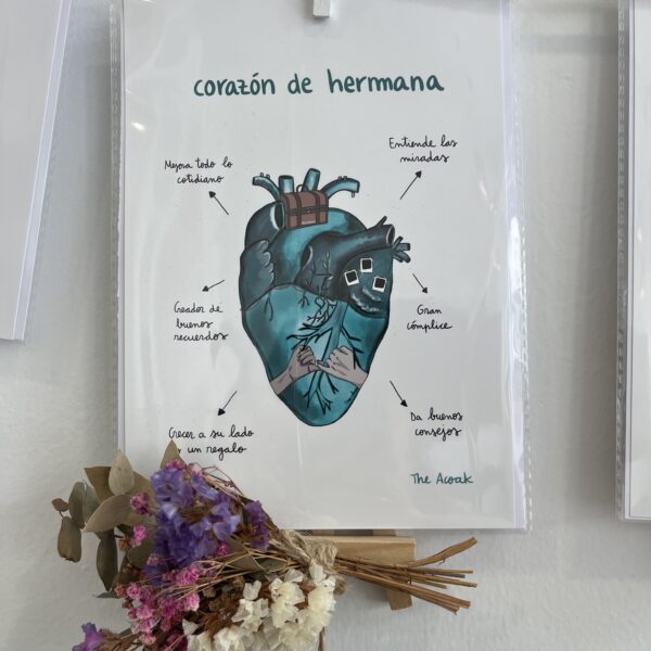 Láminas con ramillete de flores secas